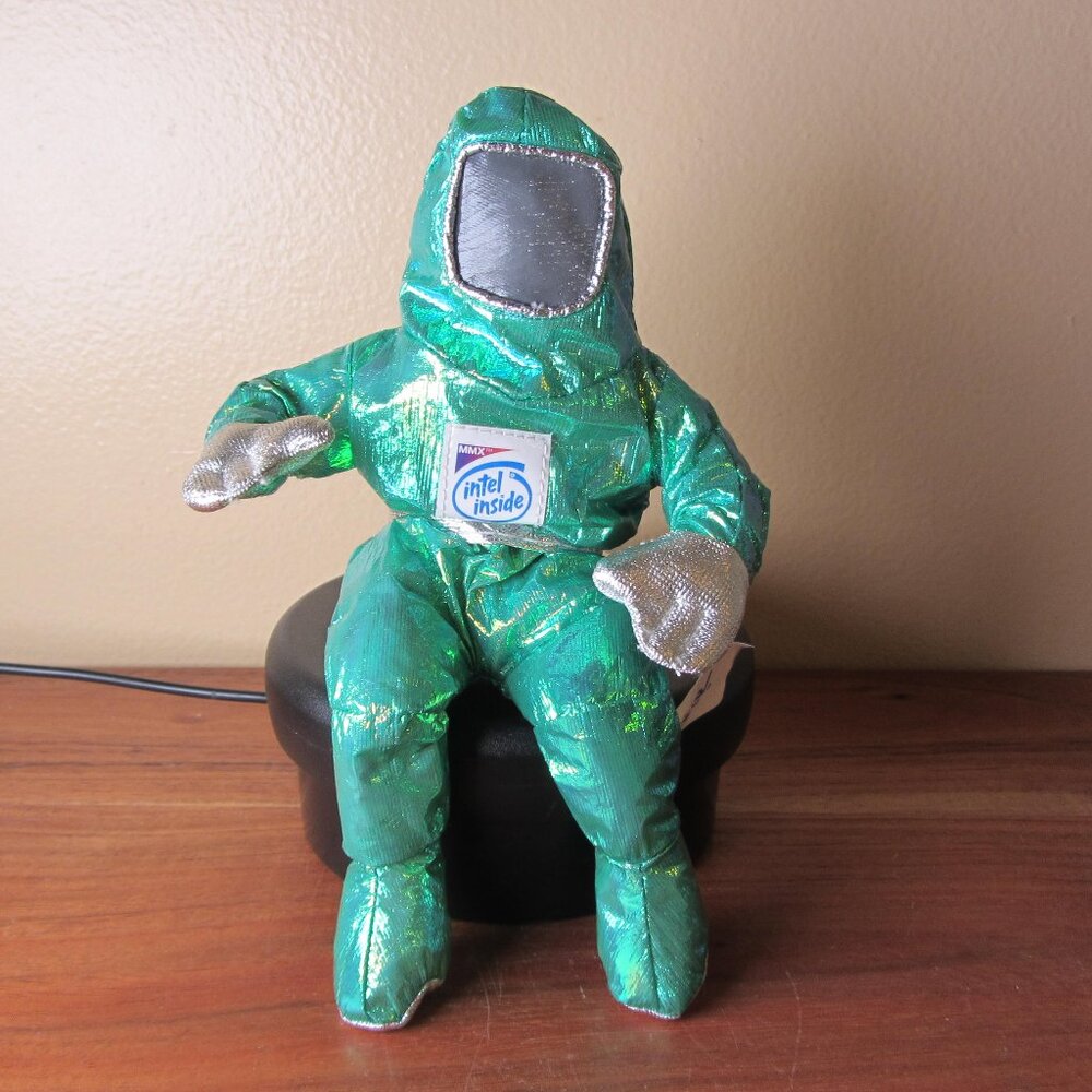 3 for $40 - plush intel man green suit vintage 1997 NWT (W6365)